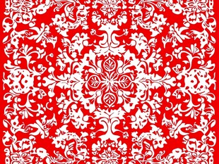 红色中式花纹图案背景