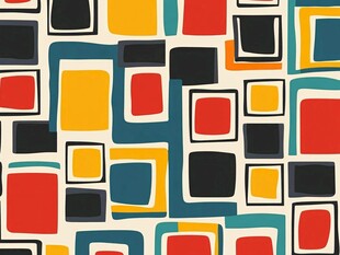 几何方块多彩抽象图案