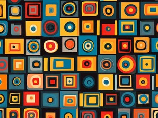 多彩几何图案无缝背景图