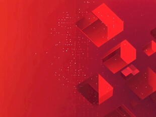 红色立体几何背景图案