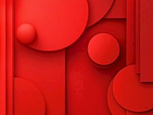 红色几何图形立体背景图