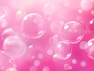 梦幻粉色泡泡背景图