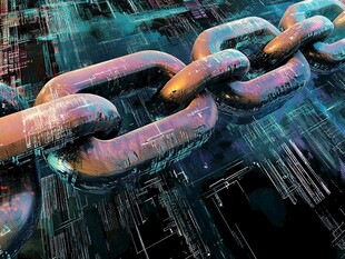 科技风链条的数字世界图景