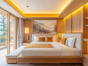 温馨木质风豪华卧室空间