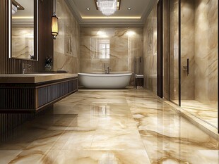 奢华大理石浴室空间设计