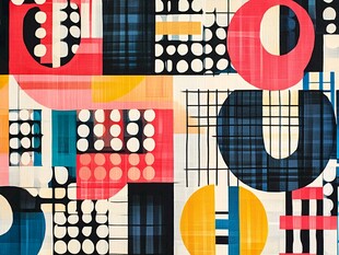 抽象几何字母图案艺术