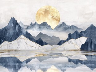 水墨山水间的明月胜景