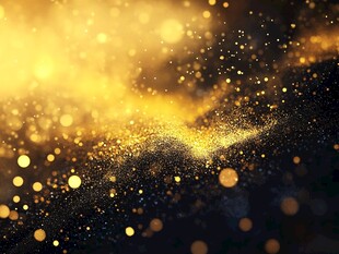 金色闪耀粒子梦幻背景