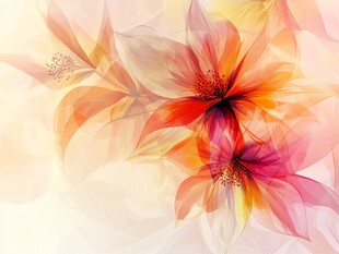 梦幻绚丽花朵背景图