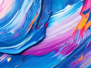 绚丽多彩的抽象油画纹理