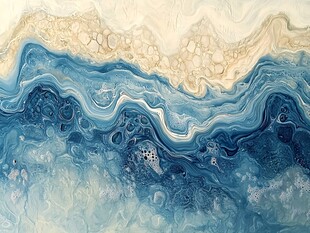 梦幻蓝白流体艺术纹理