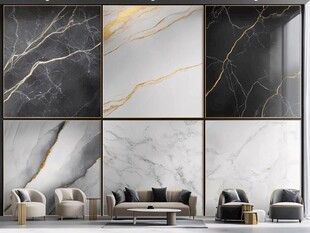 大理石瓷砖墙面客厅展示