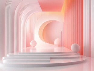 梦幻几何空间展示场景