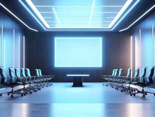 未来感科技会议室场景
