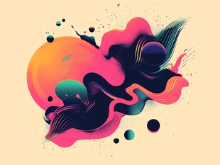流体艺术抽象色彩插画