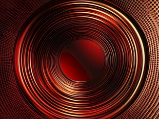 红色环形炫彩抽象背景图