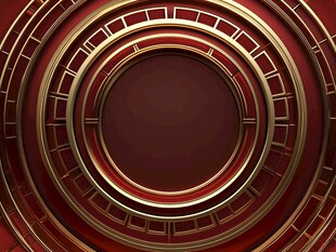 红金环形纹理背景图案