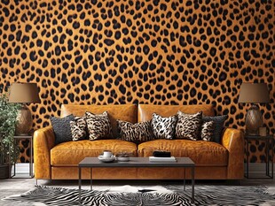 豹纹风客厅沙发装饰场景
