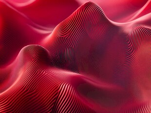 红色动感波纹抽象背景图