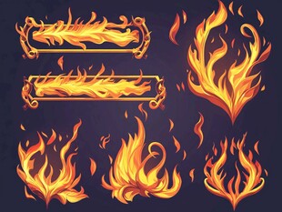 火焰装饰元素图集合