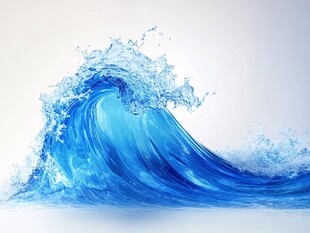 蓝色汹涌海浪创意图像