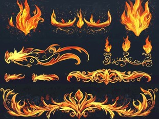 火焰装饰图案素材集合