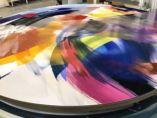 绚丽多彩的圆形艺术画作