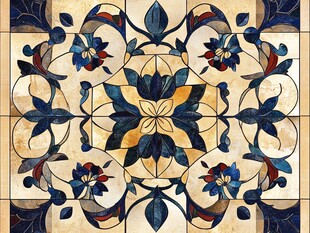 复古花卉瓷砖图案设计