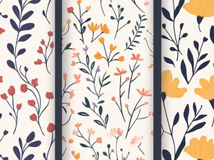 清新花卉图案背景设计