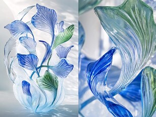 梦幻琉璃花卉艺术摆件