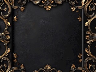 黑金奢华边框背景图