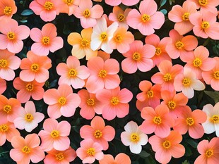 粉嫩小花绽放的美丽图景