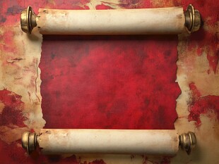 古旧卷轴背景图