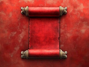 红色卷轴背景 古朴质感