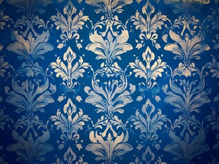 蓝金奢华花纹壁纸图案