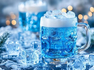 冰爽蓝啤 冬日清凉诱惑