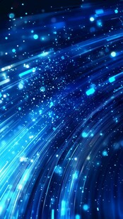 梦幻蓝色流光星空背景