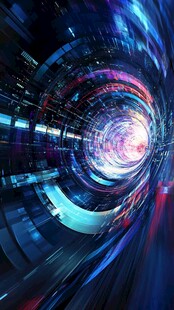 炫彩科技感时空隧道画面