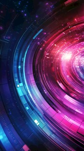 炫彩科技感漩涡背景图