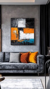 现代风客厅的艺术挂画