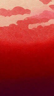中式红底云纹渐变背景图