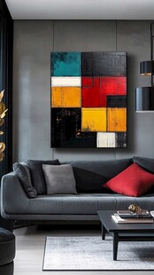 现代简约风客厅艺术挂画