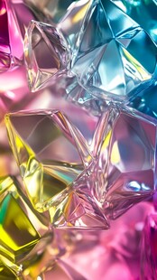 炫彩多面晶体视觉盛宴
