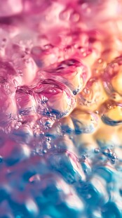 梦幻多彩泡泡微观景象