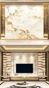中式山水电视背景墙设计