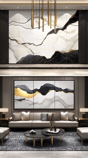 现代轻奢客厅装饰画展示