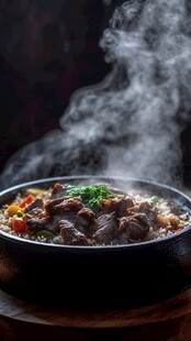 热气腾腾的美味牛肉煲