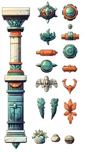 幻想风建筑装饰元素集合