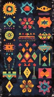 多彩几何民族风图案集合