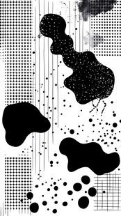 黑白抽象几何图案背景图